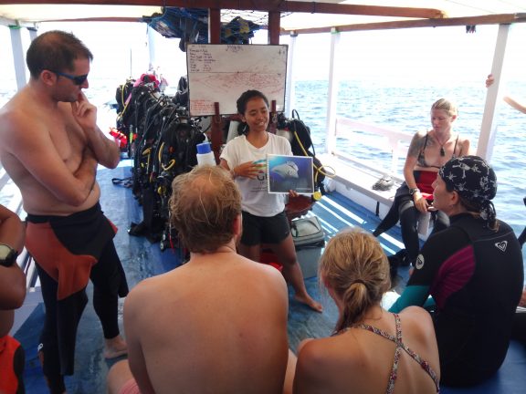 Sustainable Tourism Assistant Lucia Kusolo with Flores Diving Centre